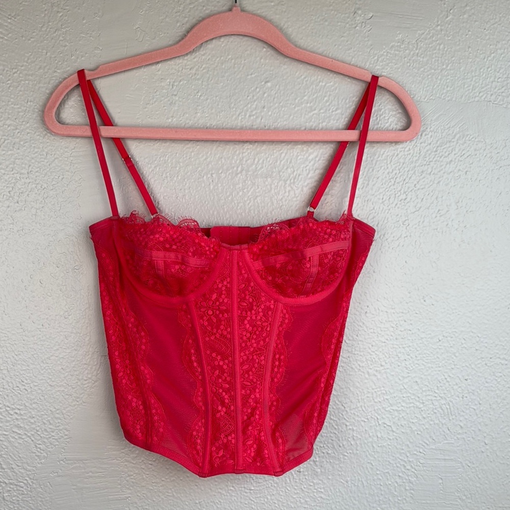 Urban Outfitters Pink Coral Bustier